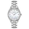 Bulova Classic Sutton Mother Of Pearl Diamond Women's Watch (96R228)
