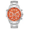 Bulova Orange Dial Marine Star Stainless Steel Men's Watch (96B395)