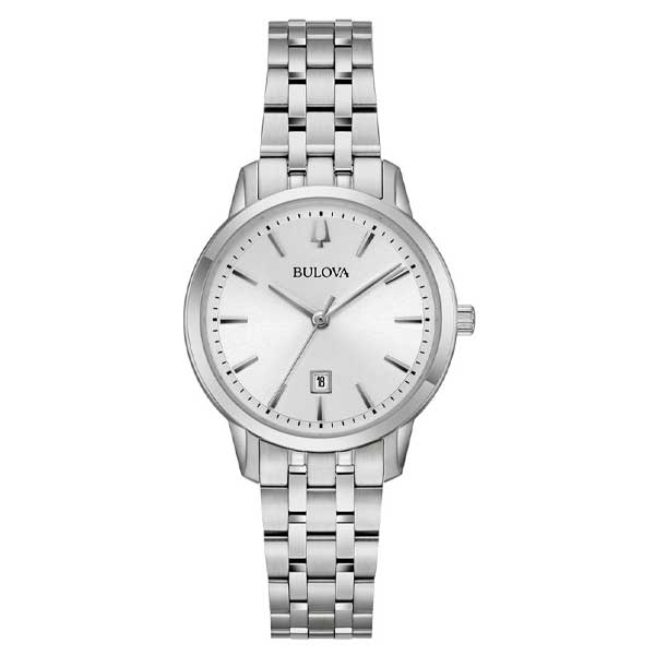 Bulova Silver Dial Classic Stainless Steel Women's Watch (96M165)
