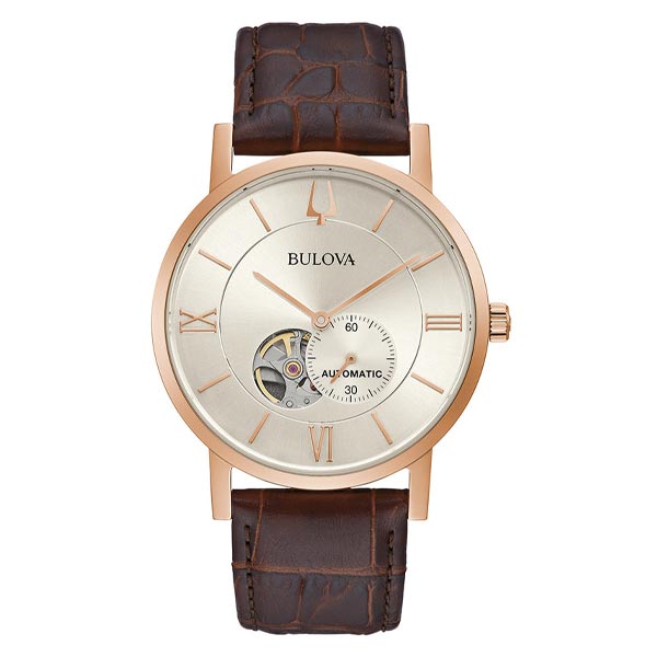 Bulova Uomo Clipper Champagne Automatic Men's Watch (97A150)