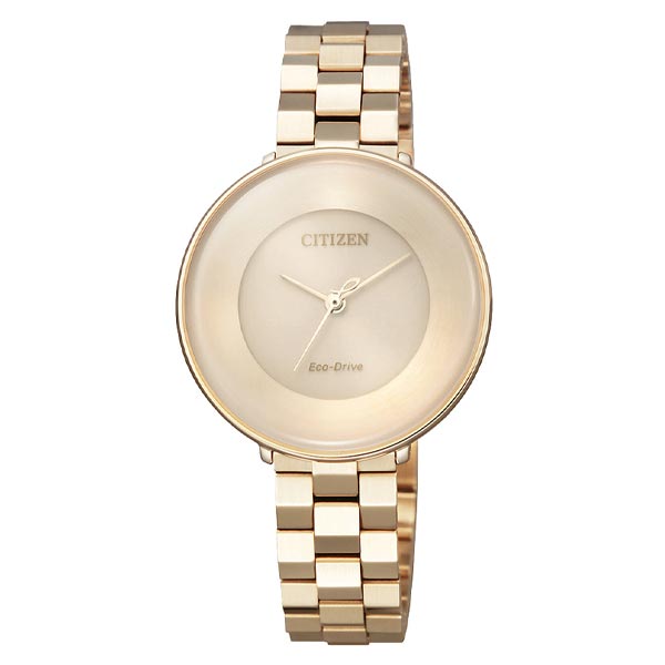 Citizen Dress Rose-Gold Dial Stainless Steel Women's Watch (EM0603-89X)