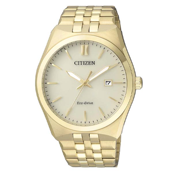 Citizen Eco-Drive Gold Dial Stainless Steel Men's Watch (BM7332-61P)
