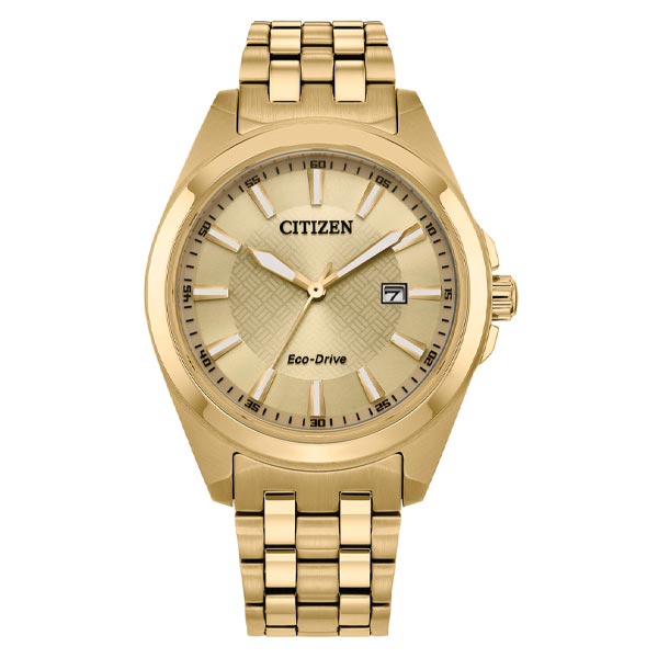 Citizen Eco-Drive Champagne Dial Stainless Steel Dress Men's Watch (BM7532-54P)