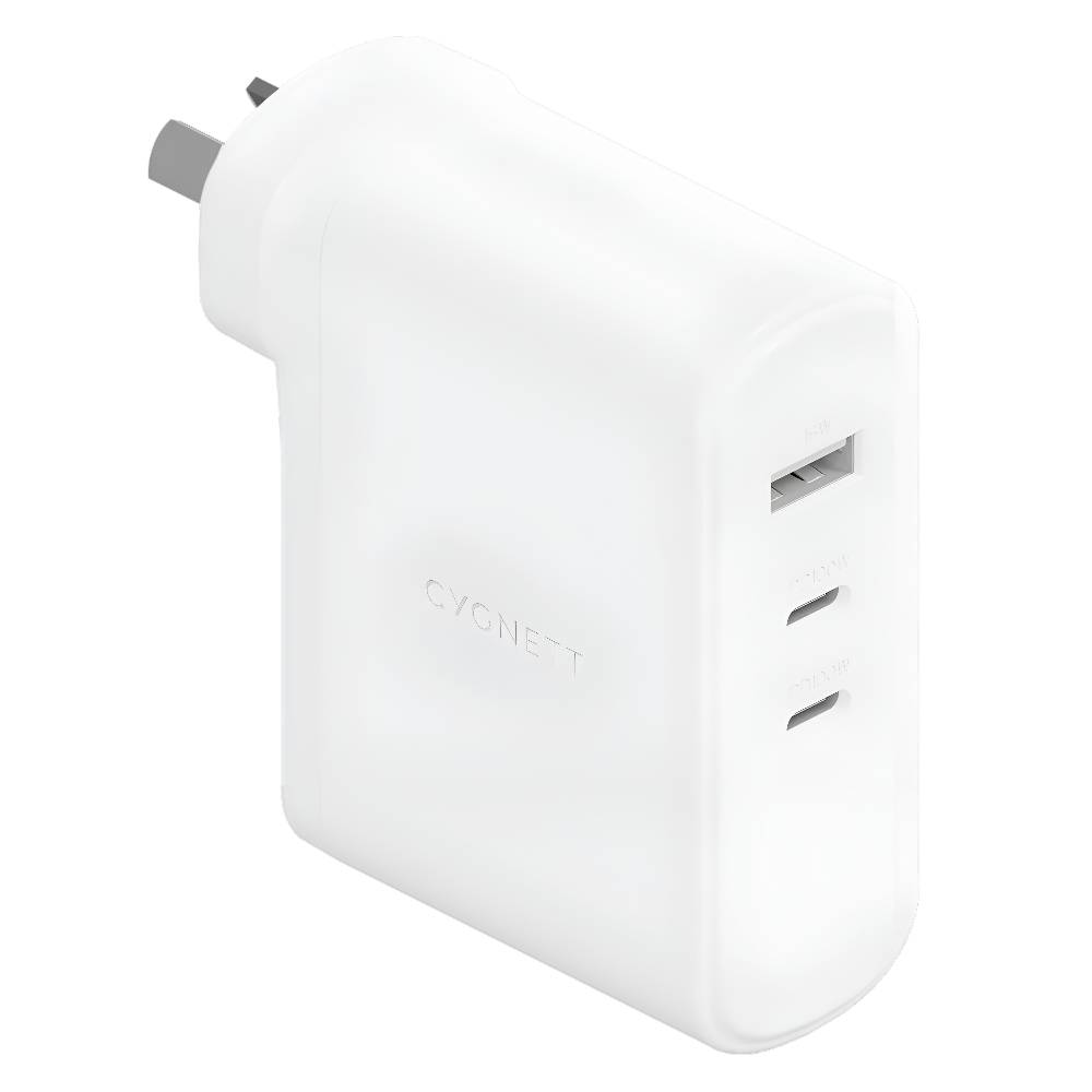 Cygnett PowerMaxx 100W Multi Port GaN Wall Charger – White - Pop Phones, Australia