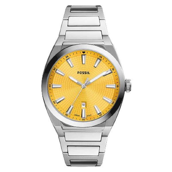 Fossil Everett Three-Hand Date Stainless Steel Watch