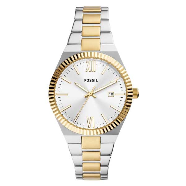 Fossil Scarlette Three-Hand Date Two-Tone Stainless Steel Watch (ES5259)