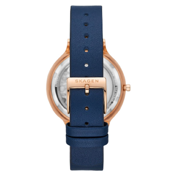 Skagen Anita Automatic Blue Leather Watch (SKW3083)