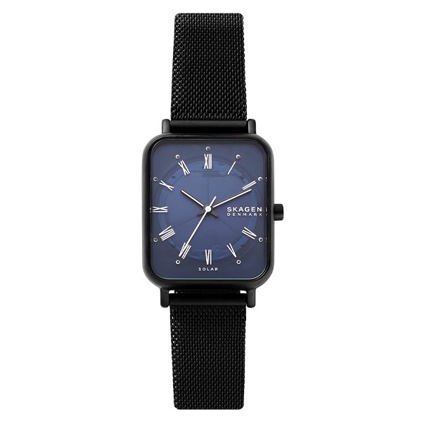 Skagen Ryle Solar-Powered Midnight Stainless Steel Mesh Watch (SKW2999)