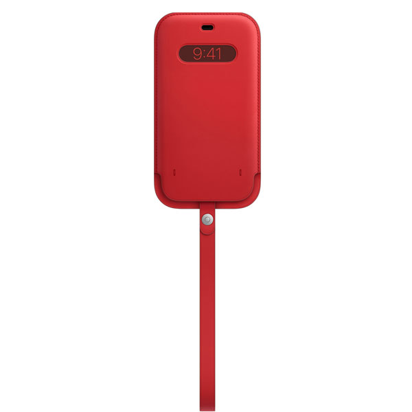 iPhone 12 Pro Max Leather Sleeve with MagSafe - Scarlet