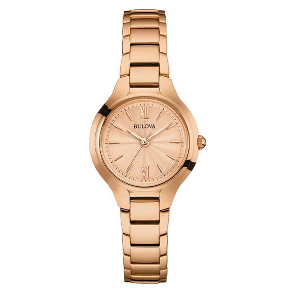 Bulova Classic Rose Gold Dial Stainless Steel Women's Watch (97L151)