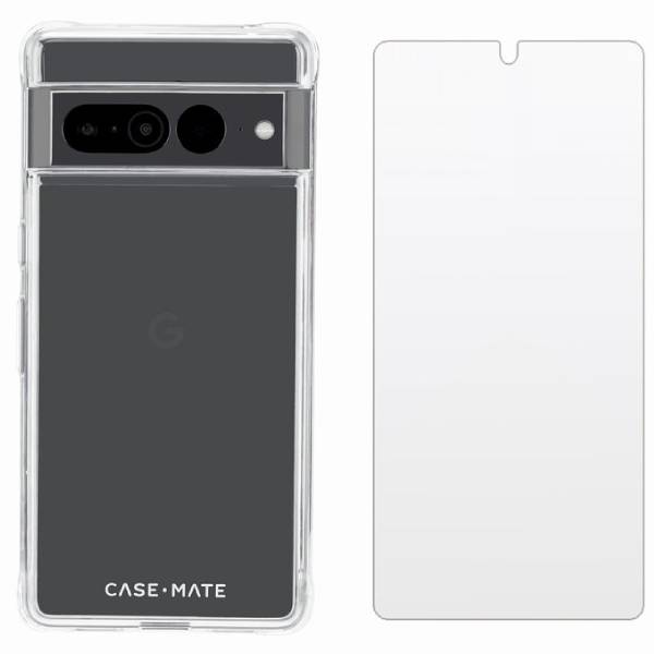 Case-Mate Case and Screen Guard Bundle (Suits Google Pixel 7) - Clear