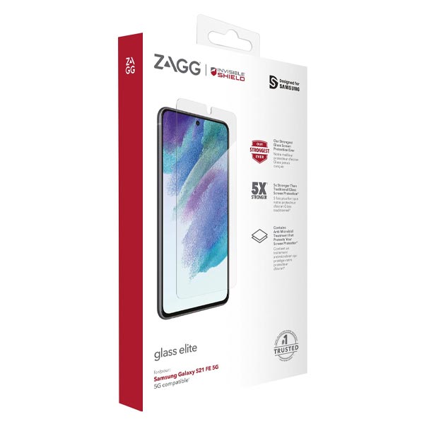 InvisibleShield Glass Elite+ Screen Protector (Suits Galaxy S21 FE) - Clear