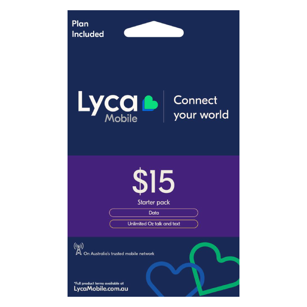 Lycamobile $15 Prepaid Starter Pack