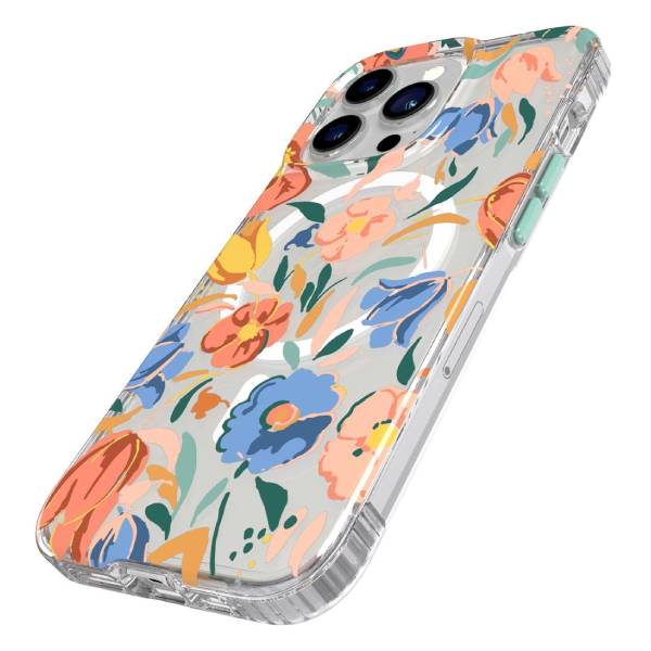 Tech 21 Evo Art MagSafe Case - Peach Tulip