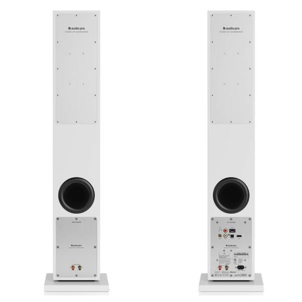 Audio Pro A38 Wi-Fi Wireless Multiroom Home Entertainment Stereo Bookshelf Speakers - White