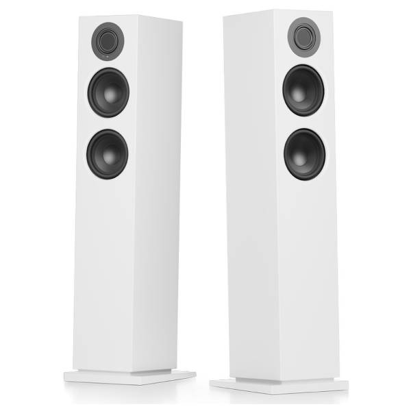 Audio Pro A48 Wi-Fi Wireless Multiroom Home Entertainment Stereo Floorstanding Speakers - White