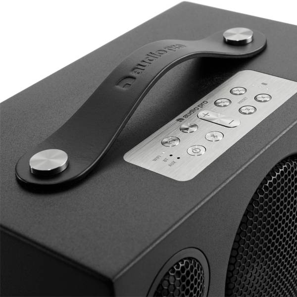 Audio Pro C3 Portable Wi-Fi Wireless Multiroom Speaker (Works with Alexa) - Coal Black