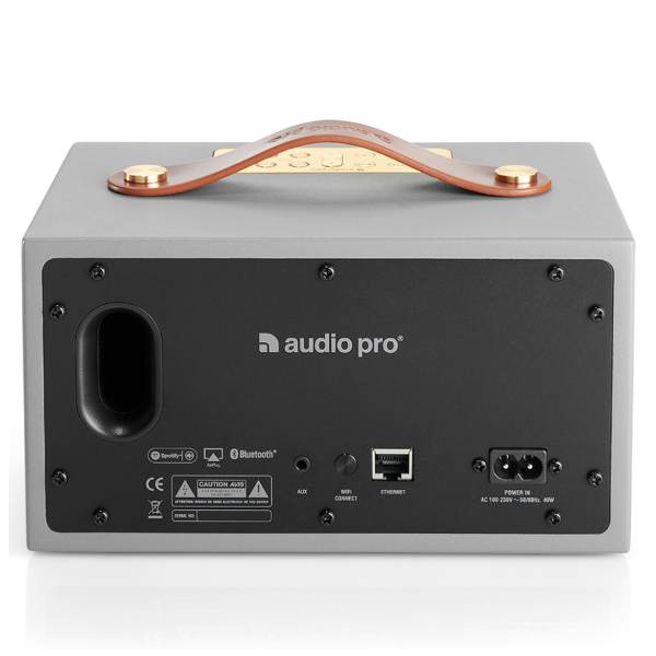Audio Pro C3 Portable Wi-Fi Wireless Multiroom Speaker (Works with Alexa) - Storm Grey