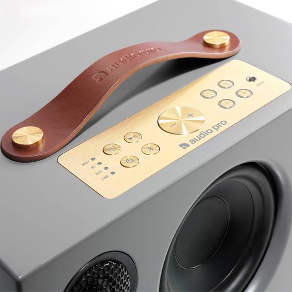 Audio Pro C5 Compact Wi-Fi Wireless Multiroom Speaker (Works with Alexa) - Grey