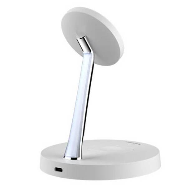SwitchEasy MagPower 2-in-1 Magnetic Wireless Charging Stand - White