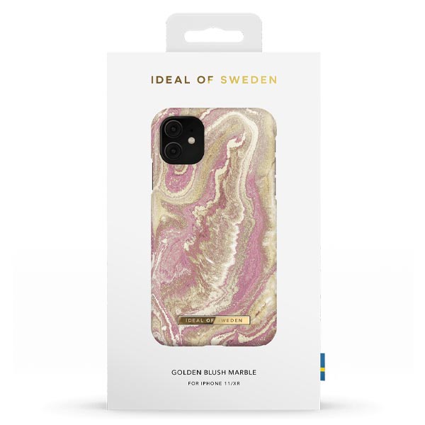 Ideal Of Sweden Fashion Case (Suits iPhone 11/XR) - Golden Blush Marble