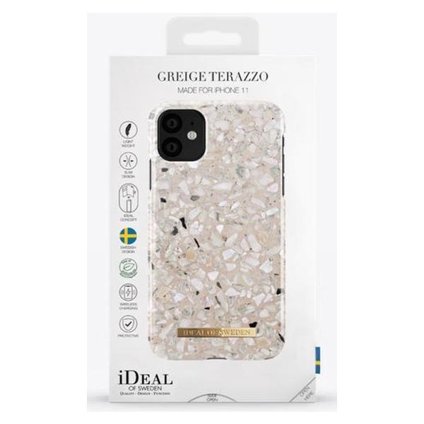 Ideal Of Sweden Fashion Case (Suits iPhone 11/XR) - Greige Terazzo