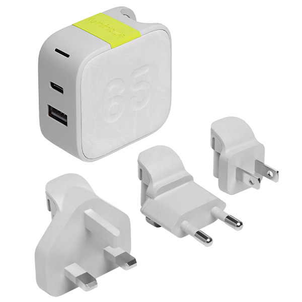 InfinityLab InstantCharger 65W Powerful USB-C and USB-A PD charger - White - POP Phones, Australia