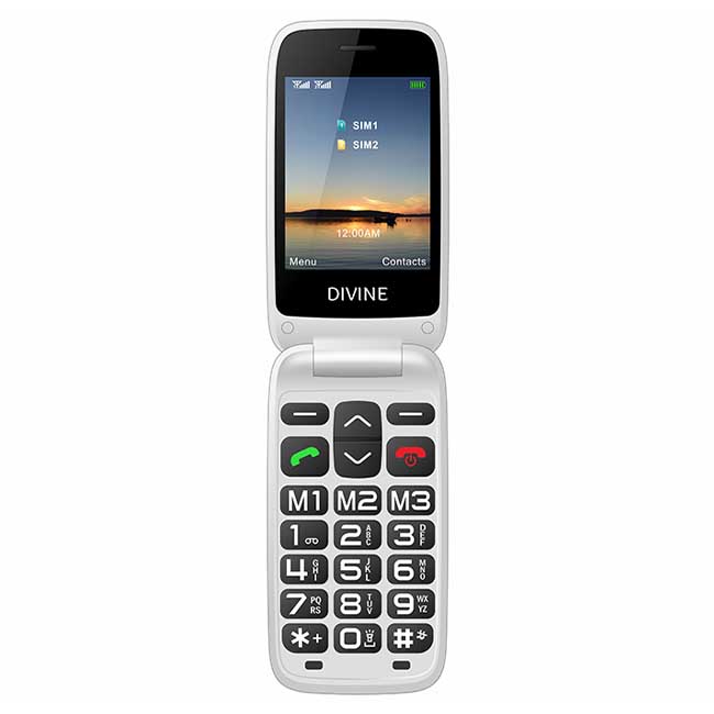 Divine V3 4G Flip Phone - Black - POP Phones, Australia
