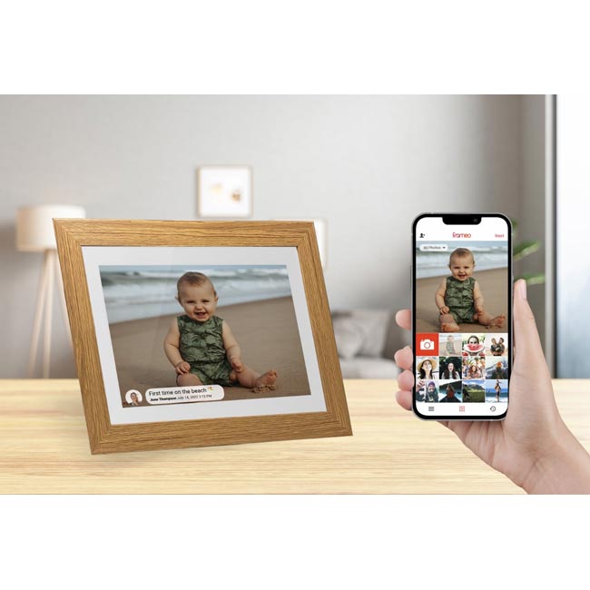 Frameo Smart Photo Frame - White Oak