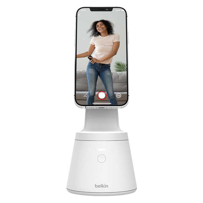 Belkin Magnetic Phone Mount with Face Tracking Works with iPhone 14/ 13/ 12 Series - White - Pop Phones, Australia