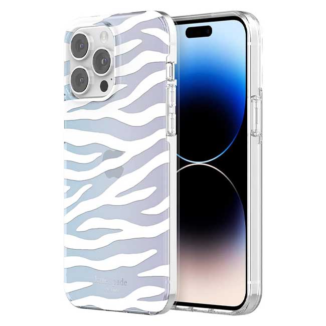 Kate Spade New York Protective Hardshell Case (Suits iPhone 14 Pro Max) – White Zebra - Pop Phones, Australia