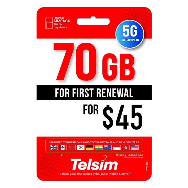 Telsim $45 Prepaid SIM Card - Pop Phones, Australia