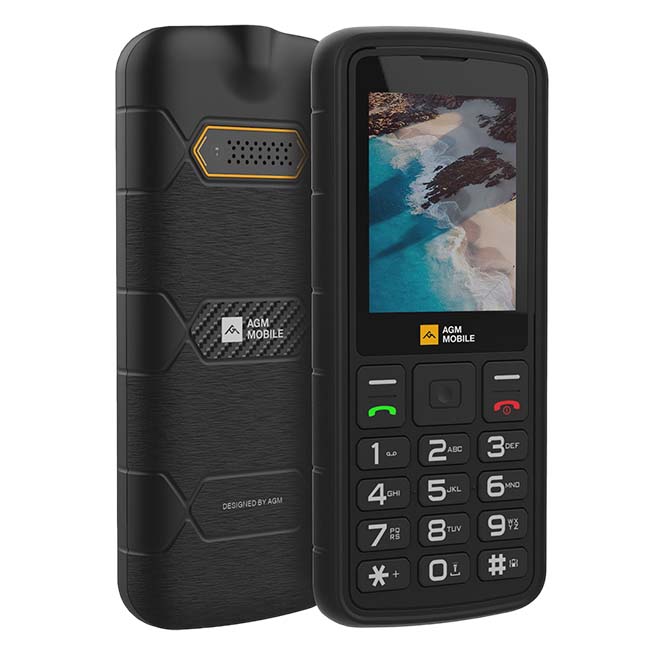AGM M9 4G Feature Phone (Dual Sim, 2.4-inch, IP68) - Black - Pop Phones, Australia