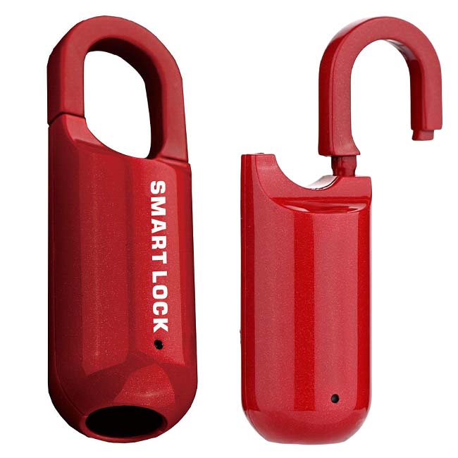 Pop Phones Smart Fingerprint Lock Padlock USB Charge - Red - Pop Phones, Australia