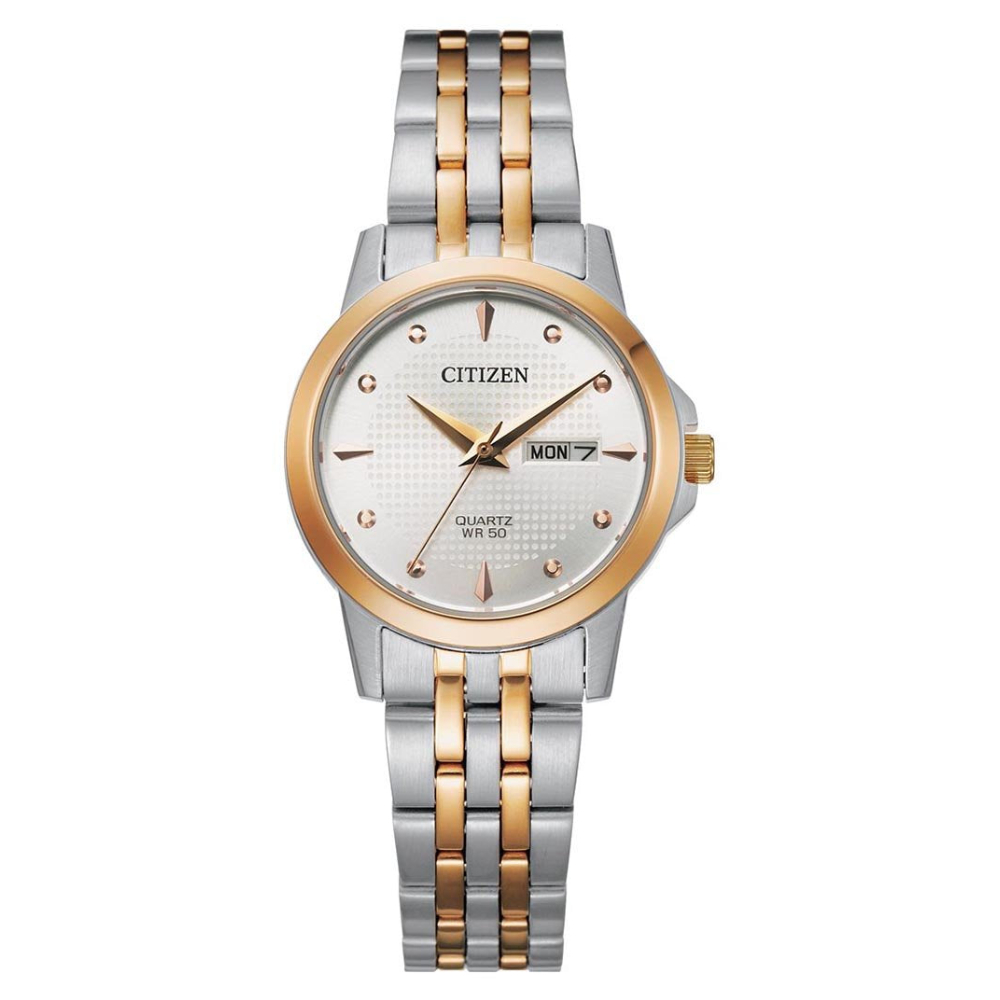 Citizen Two-Tone White Dial Stainless Steel Women’s Watch (EQ0605-53A) - Pop Phones, Australia