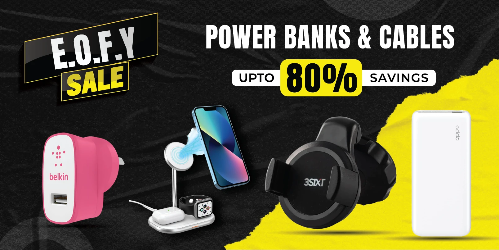 Upto 80% OFF on Power Banks & Cables