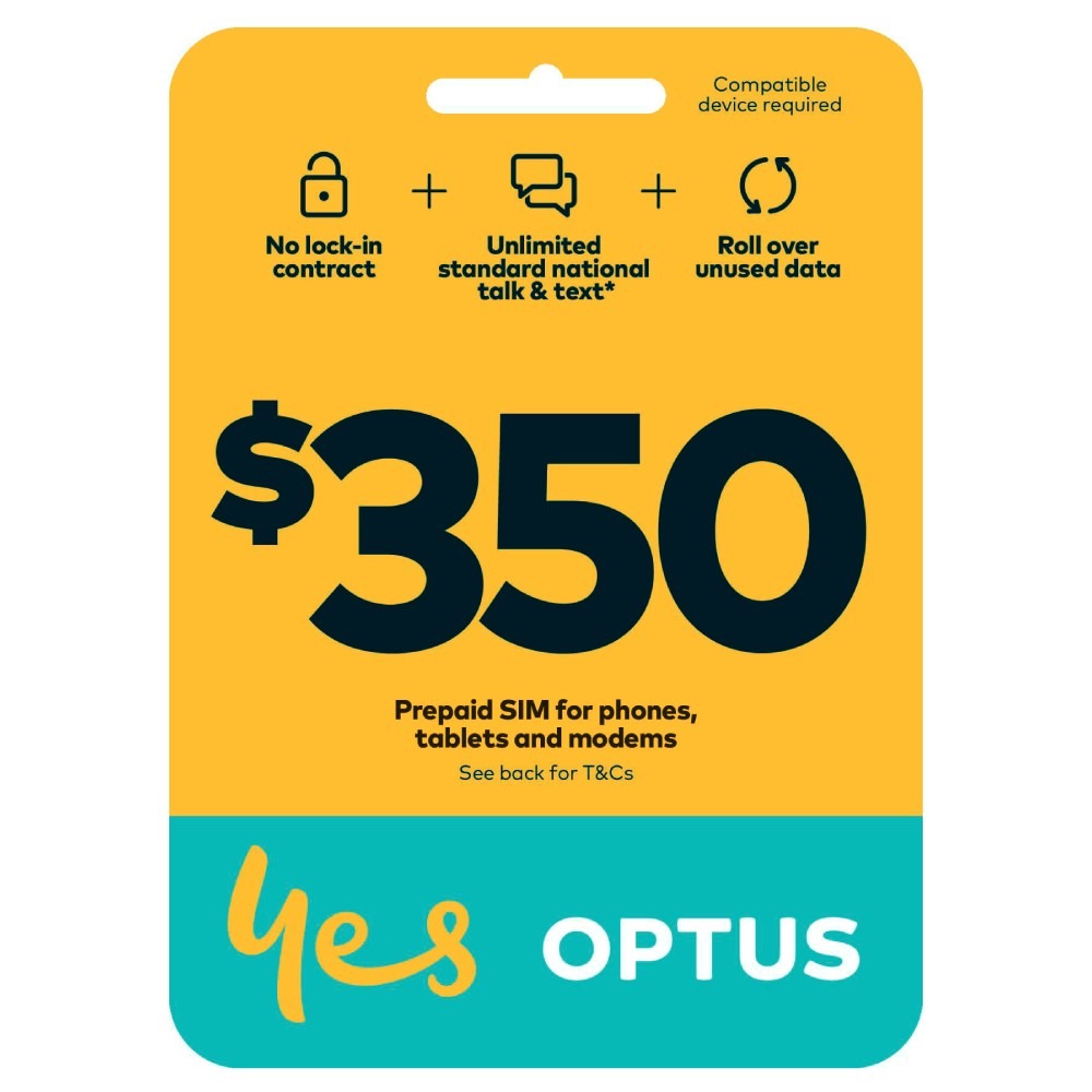 Optus Flex Plus $350 Prepaid Simcard - Pop Phones, Australia