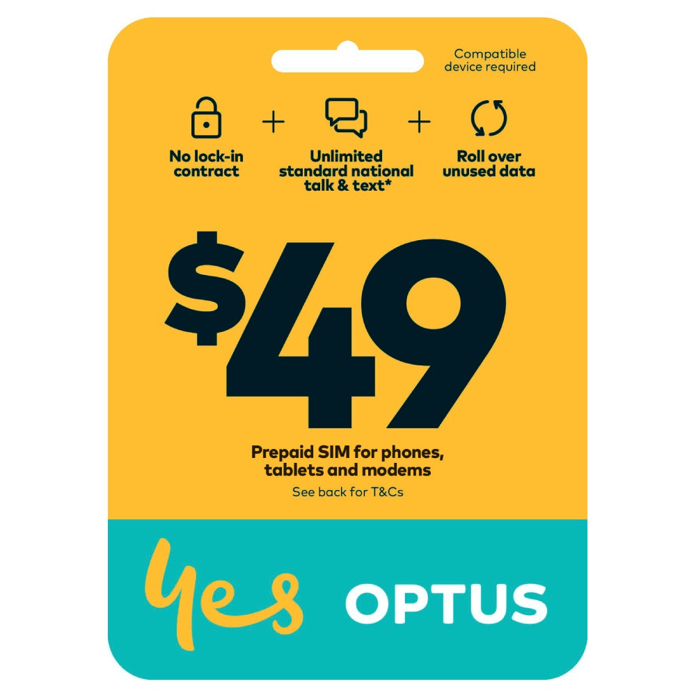 Optus Flex Plus $49 Prepaid Simcard - Pop Phones, Australia