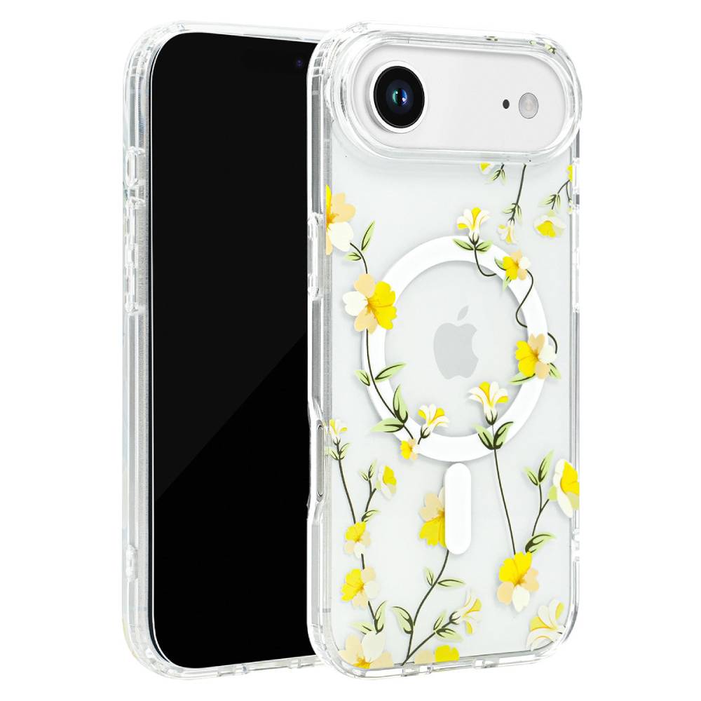Soka Flower MagSafe Case (Suits iPhone 17 Air) – Yellow Flower - Pop Phones, Australia