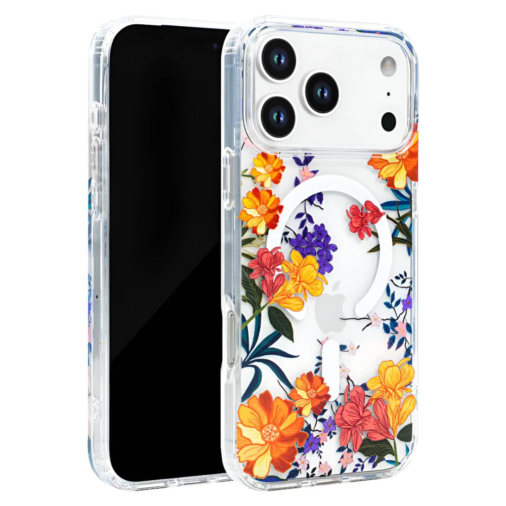 Soka Flower MagSafe Case (Suits iPhone 17 Pro Max) – Colorful Flower - Pop Phones, Australia