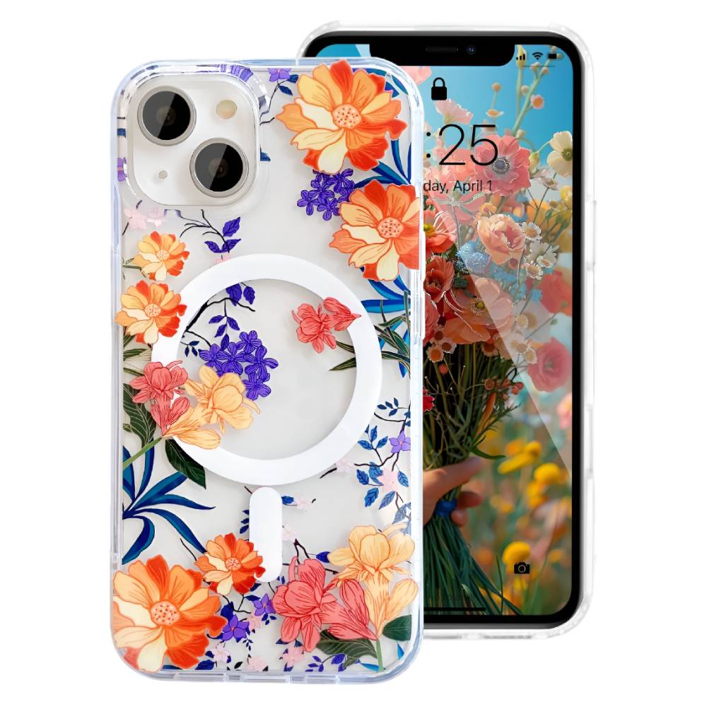 Soka Flower MagSafe Case (Suits iPhone 15) – Colorful Flower - Pop Phones, Australia