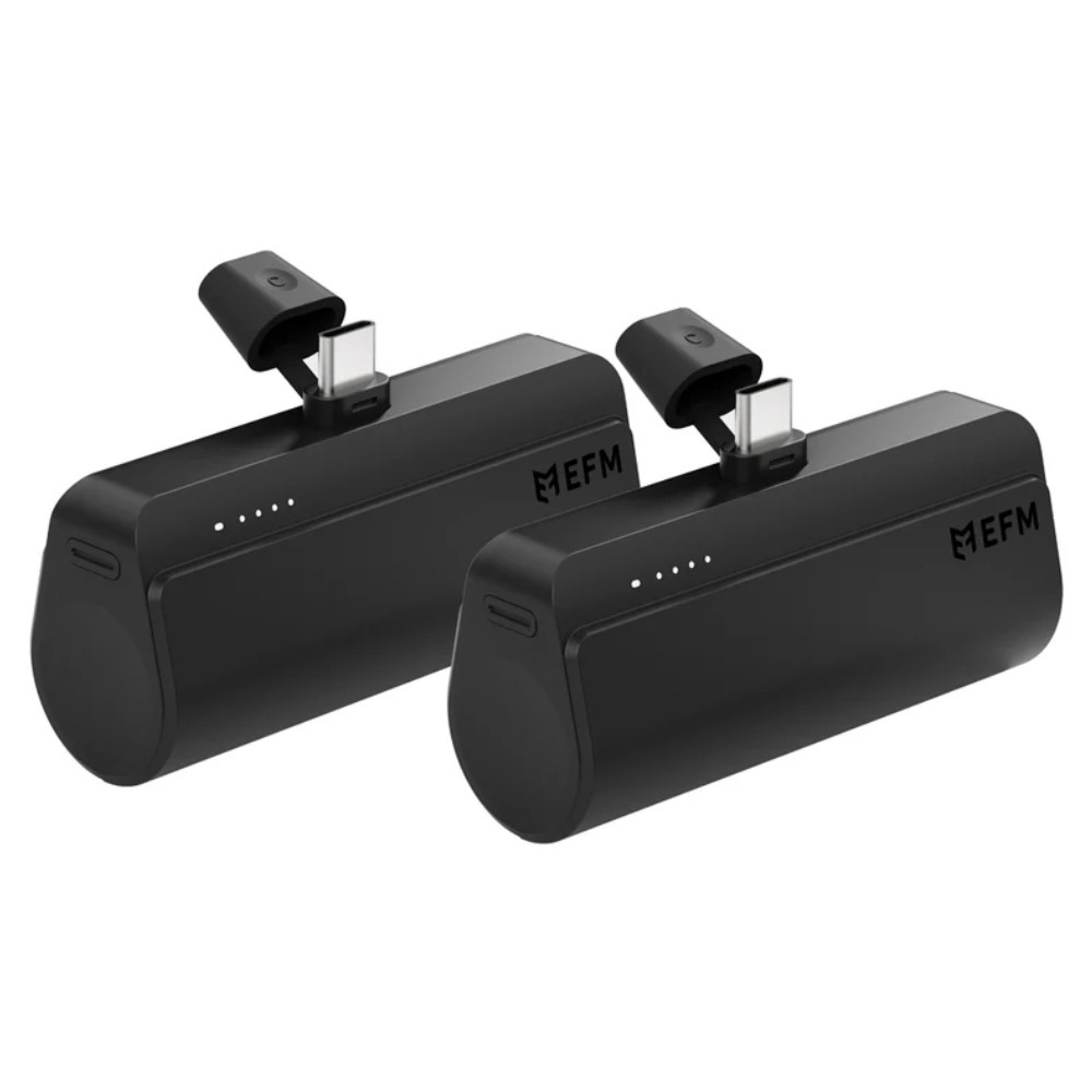 EFM On-The-Go Twin Pack Power Bank For all USB-C Devices – Black - Pop Phones, Australia