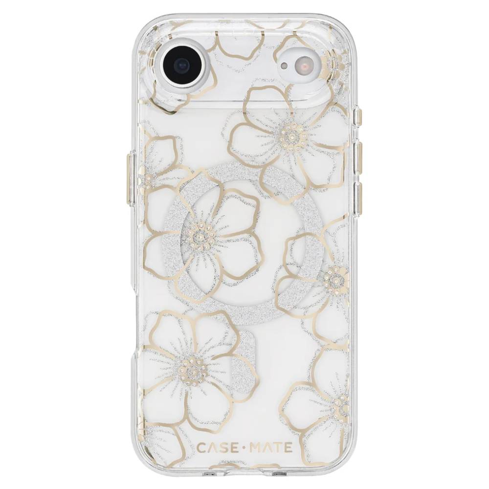 Case-Mate Floral Gems MagSafe Case (Suits iPhone 17 Air) – Gold - Pop Phones, Australia