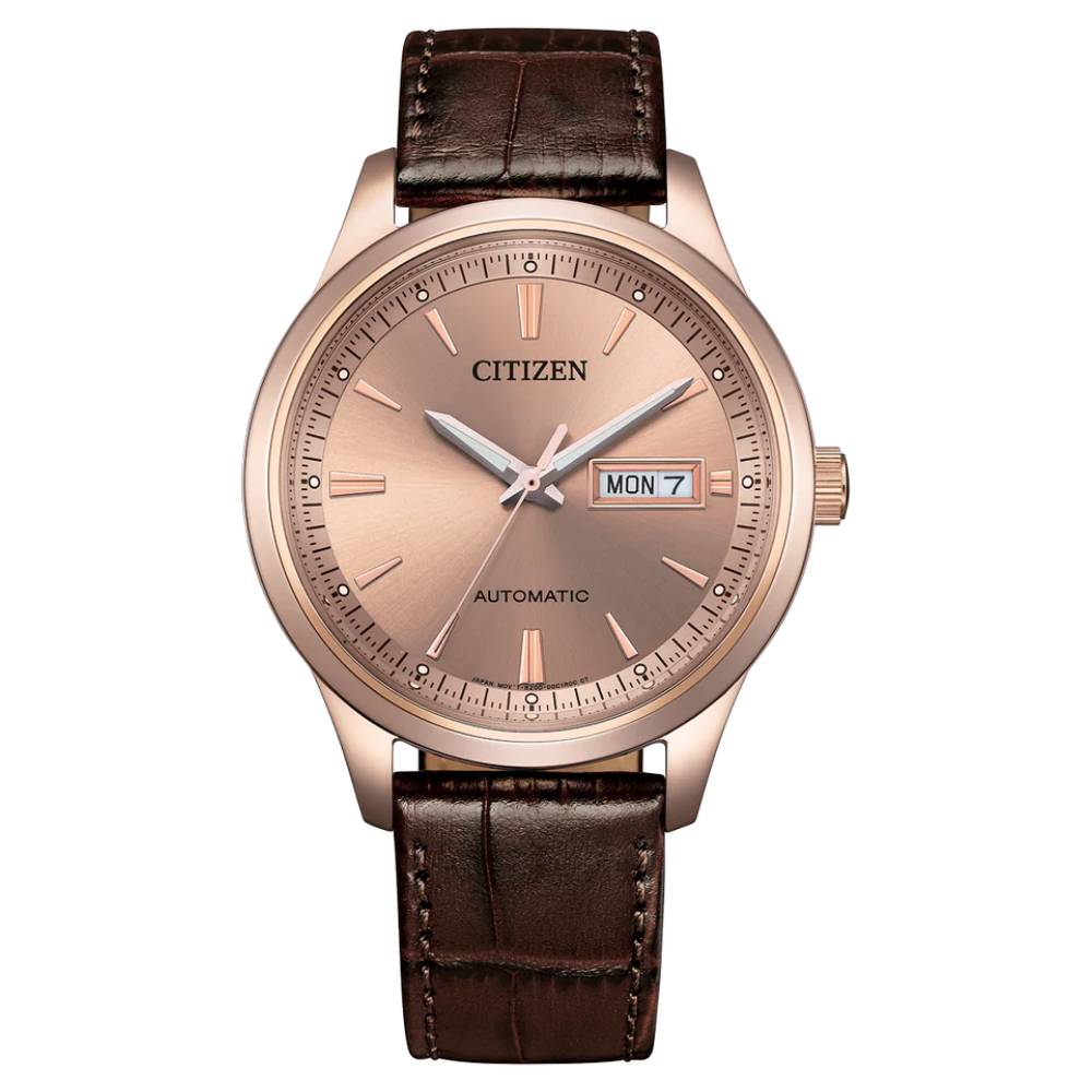 Citizen Mechanical Automatic Pink Gold Dial Male’s Watch (NY4062-04X) - Pop Phones, Australia