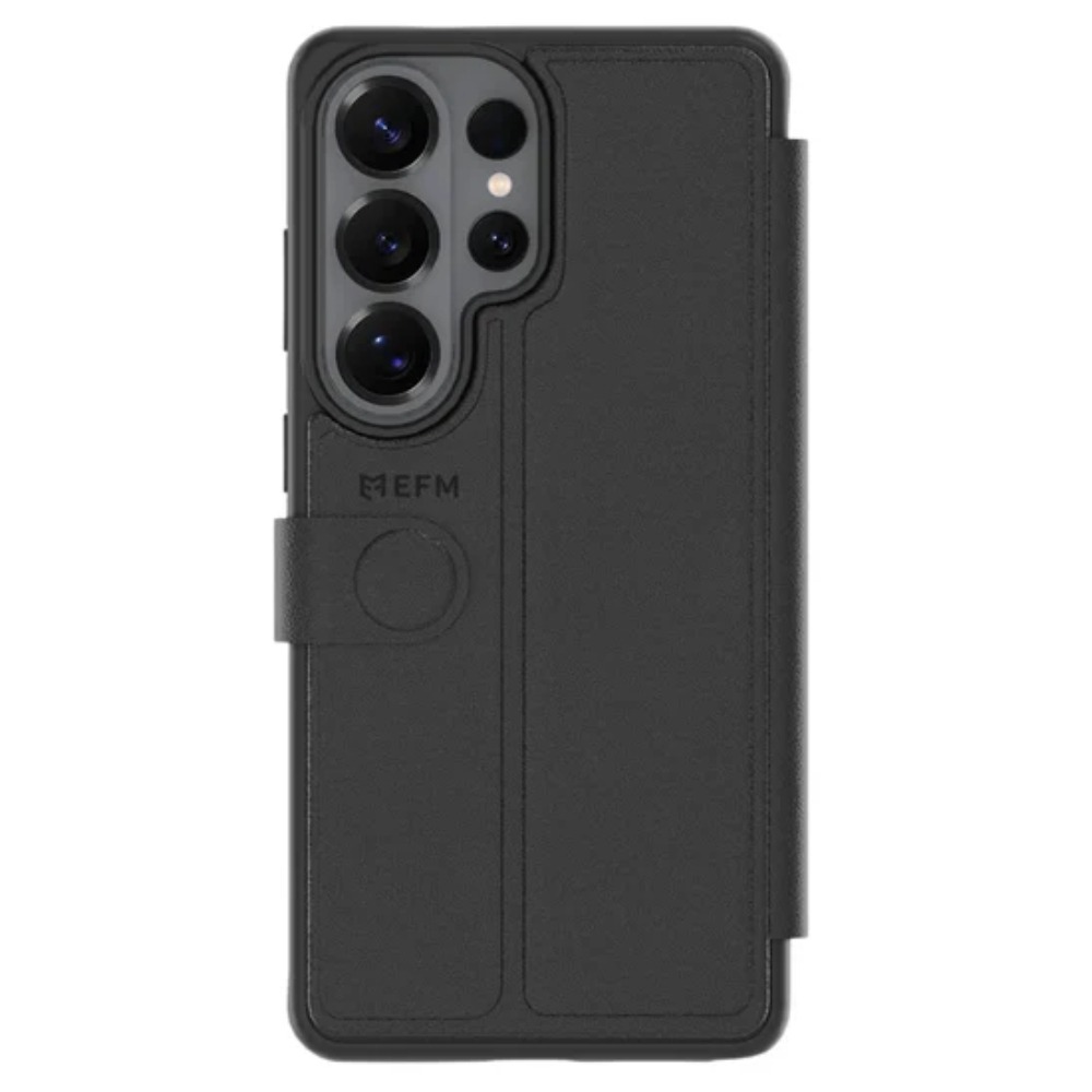 EFM Venice Wallet Case (Suits Galaxy S26 Ultra) – Black - Pop Phones, Australia