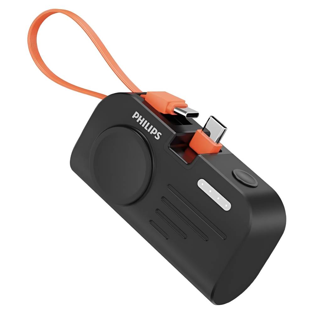 PHILIPS FunCube MINI 2 Watch Magnetic Direct Plug Multi-Function 4900mAh Power Bank – Black - Pop Phones, Australia