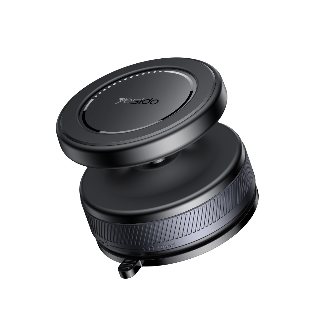 YESIDO VACUUM MAGNET 360 Rotating Vacuum Cup Phone Holder (Black) (C227) - Pop Phones, Australia
